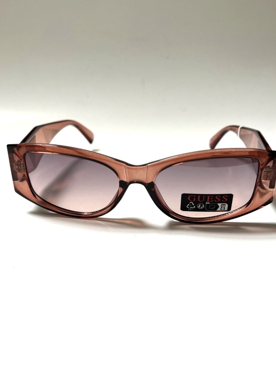 New GUESS Slim Geo Sunglasses GO00086 AcetatePink Gold Logo Rhinestone main image 4